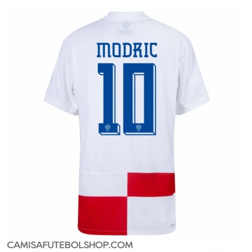 Camisa de time de futebol Croácia Luka Modric #10 Replicas 1º Equipamento Europeu 2024 Manga Curta